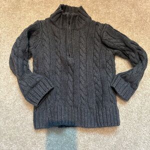 Janie and Jack Charcoal Cable Knit Sweater